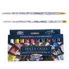 Kit Estojo Tinta Oléo, Pincel 527-12 E 526-16