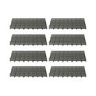 Kit - Estrado Piso Plástico (8 un = 1m²) 2,5x25x50 Preto Alta Resistencia - Della Plast