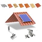 Kit Estrutura Suporte Fixador Linha C Para 01 Placa Solar Alumínio e Inox Telha Cerâmica e Cimento Perfil Master - Kaztec