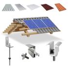 Kit Estrutura Suporte Linha C 03 Placas Solar Viga Madeira