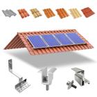 Kit Estrutura Suporte Linha C 04 Placas Solar Telha Colonial - Kaztec