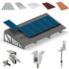 Kit Estrutura Suporte Linha C 06 Placas Solar Viga Metálica - Kaztec