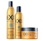 kit exotrat nano exo hair exoplastia manutenção shampoo + condicionador e mascara