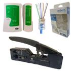 Kit Ez-rj45 Alicate Crimpar + 100 Conector + Testador - Exbom