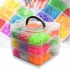 Kit Fabrica Maleta De Elásticos Pulseiras Loom Band Infantil 3300 Elásticos Meninas