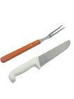 Kit Faca 8'' Profissional + Garfo Para Churrasco - Churrasqueiro Pro - WELLMIX