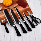 Kit Facas 6 Pcs Aco Inox Churrasco Gourmet Pretas - Bellator