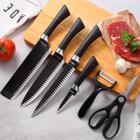 Kit Facas 6 Pcs Aco Inox Churrasco Gourmet Pretas - Bellator