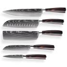 Kit Facas Profissional Cozinha Japonesa Aço Inox Churrasco padrão laser corte preciso restaurantes cozinhas Santoku Chef 5 peças