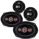 Kit Fácil 6X9 + 6 Polegadas 380W RMS Triaxial e Quadriaxial 4 Ohms Bobina Simples Shutt Original