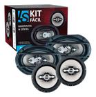 Kit Fácil Leson Alto Falantes 6 Pol Quadriaxial 6x9 Pol 340w