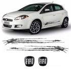 Kit Faixa Bravo Wolverine 14/16 Grafite + Emblema Fiat Black