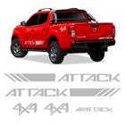 Kit Faixa Frontier Attack 2017/ 4x4 Adesivo Lateral Traseiro