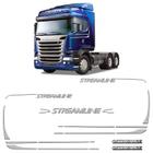 Kit Faixa Scania Streamline 2014 Adesivos Cinza Completo