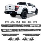 Kit Faixas Ranger Storm 2020 4x4 Adesivos Lateral e Traseiro