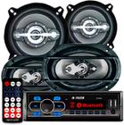 Kit Falante 6x9 + 5 Pol + Rádio Bluetooth Carro Mp3 Usb 310w