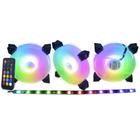 Kit Fan Cooler RGB Rainbow White ELF , 120x120mm - AK-AAF1 - K-mex