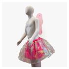 Kit Fantasia Infantil Carnaval - Borboleta - Rosa Pink - Mod:582 - 01 unidade - Rizzo