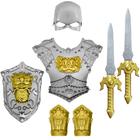 Kit Fantasia Medieval Infantil Espadinha Máscara e Escudo Guerreiro