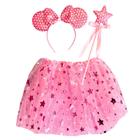 Kit Fantasia Minnie Rosa Fada Carnaval Bloquinho Festa Folia