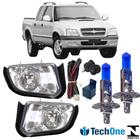 Kit farol auxiliar chevrolet s10 2001 ate 2011 super branca