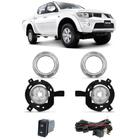 Kit farol auxiliar Milha L200 Triton 05-10 Mold Cinza Bmo - SHOCKLIGHT