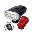 Kit farol bike lanterna led traseira dianteira segurança patinete