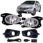 Kit Farol De Milha Auxiliar City 2013 2014 13 14 Neblina