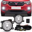 Kit Farol de Milha Completo Volkswagen Mobi 2016 17 18 19 Fiat Argo 2017 18 19 Auxiliar Neblina