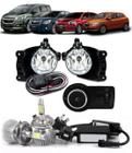 Kit Farol de Milha Neblina Chevrolet Cobalt Spin Novo Prisma Onix LT / LTZ 2013 á 2015 + Kit Lâmpada Super LED 6000K - Suns / Zapos / Tiger / Suitz / Shock Ligth