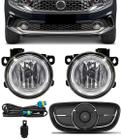 Kit Farol de Milha Neblina Fiat Argo e Cronos 2018 2019 2020 2021 2022 - Botão Painel - Suns / Zapos / Tiger / Shocklight / Suitz