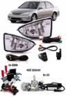 Kit Farol de Milha Neblina Honda Civic 2004 2005 2006 - Interruptor Modelo Original + Kit Xenon H11 6.000K ou 8.000K