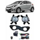 Kit Farol De Milha Neblina Hyundai Hb20 Interruptor Molduras