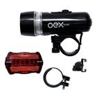 Kit Farol E Lanterna Bike 5 Leds 160 Horas OEX Move KM10