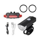 Kit Farol Frontal Bicicleta + Lanterna Traseira Recarregável