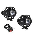 Kit Farol Milha Auxiliar LED Universal Moto 6000k C/ Strobo - Tiger Auto