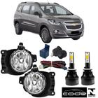 Kit farol milha chevrolet spin 2013 ate 2016 com super led - BIBAS