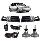 Kit Farol Milha Golf Vw 1999 a 2006 + Lâmpada Ultraled H3