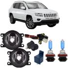 Kit farol milha jeep compass 2014 a 2020 super branca