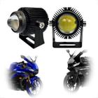 Kit Farol Milha Led com Lentes Convexas F009 Moto Yamaha YZR R3 321cc 2015 2016 2017 2018 2019 2020