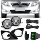 Kit Farol Milha Neblina Corolla 09 10 11 Moldura Cromada - Shocklight