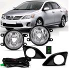 Kit Farol Milha Neblina Corolla 09 10 11 Moldura Preta - Shocklight