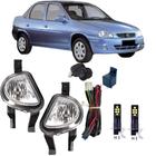 Kit Farol Milha Neblina Corsa 2000 ate 2010 e Super Led