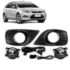 Kit farol milha neblina ford focus 2010 2011 2012 2013 cromo