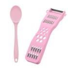 Kit Fatiador 5 em 1 + Colher de Silicone Premium 20,5cm Rosa