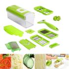 Kit Fatiador Cortador De Legumes Salada Plástico Inox