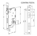 Kit Fechadura Pivotante Rolete Tetra Ros. Quadrada Preto