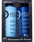 Kit Felps Escovas Progressiva Ômega Zero Nanoplastia 2x500ml