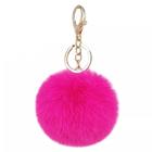 Kit feminino 12 unidades de Chaveiros com acessório pompom pelucia