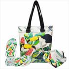 Kit Feminino Tropical Tucanos, Necessaire e Chinelo, Magicc